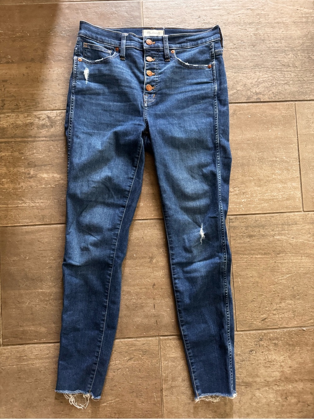 Madewell Dark Blue 10” High-Rise Skinny Button-Fly Women’s Jeans, Size 28